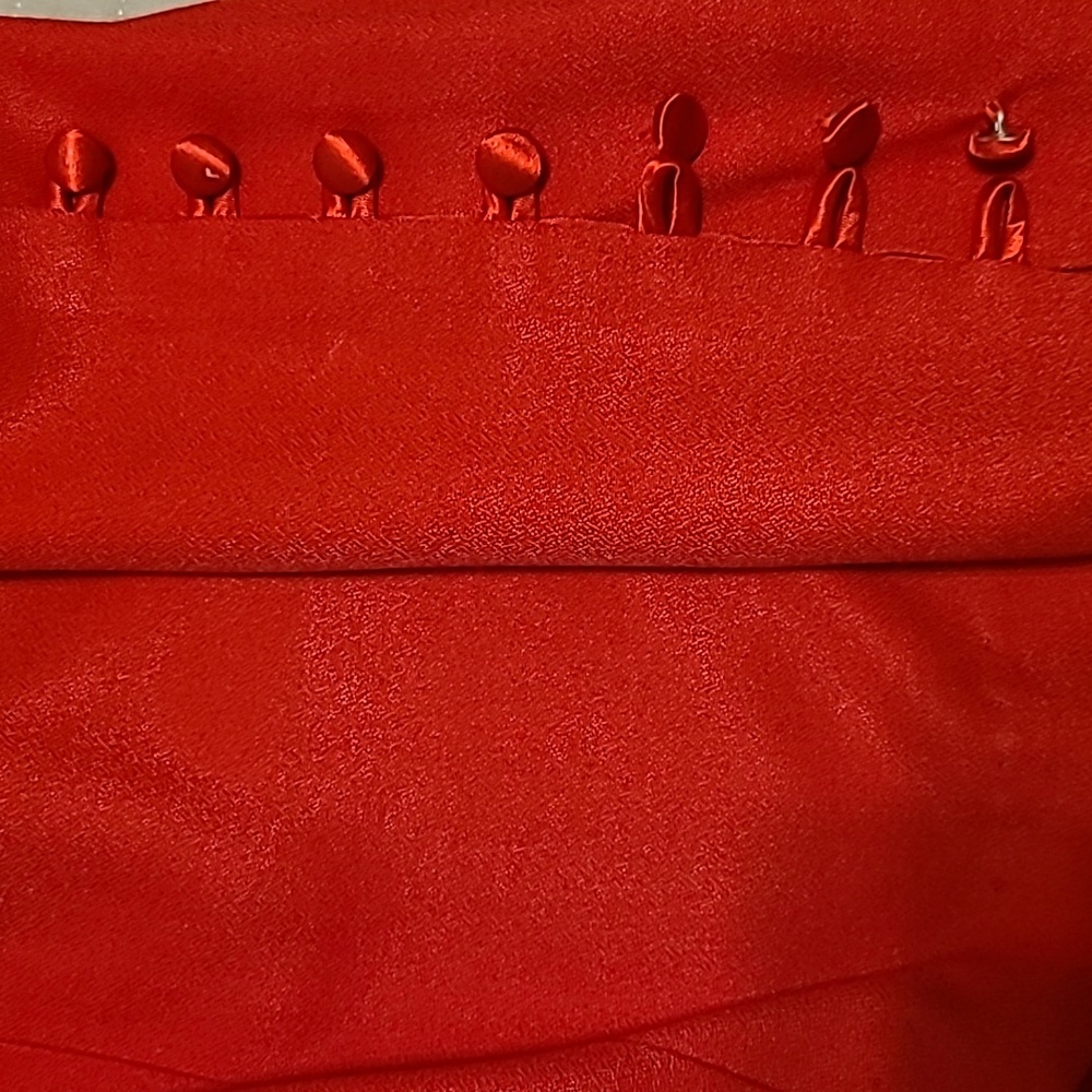 Vintage Womans Red CDC Sleeveless Dress with Long Sleeve Jacket Size 8 - Picture 8 of 10